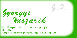 gyorgyi huszarik business card