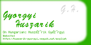 gyorgyi huszarik business card